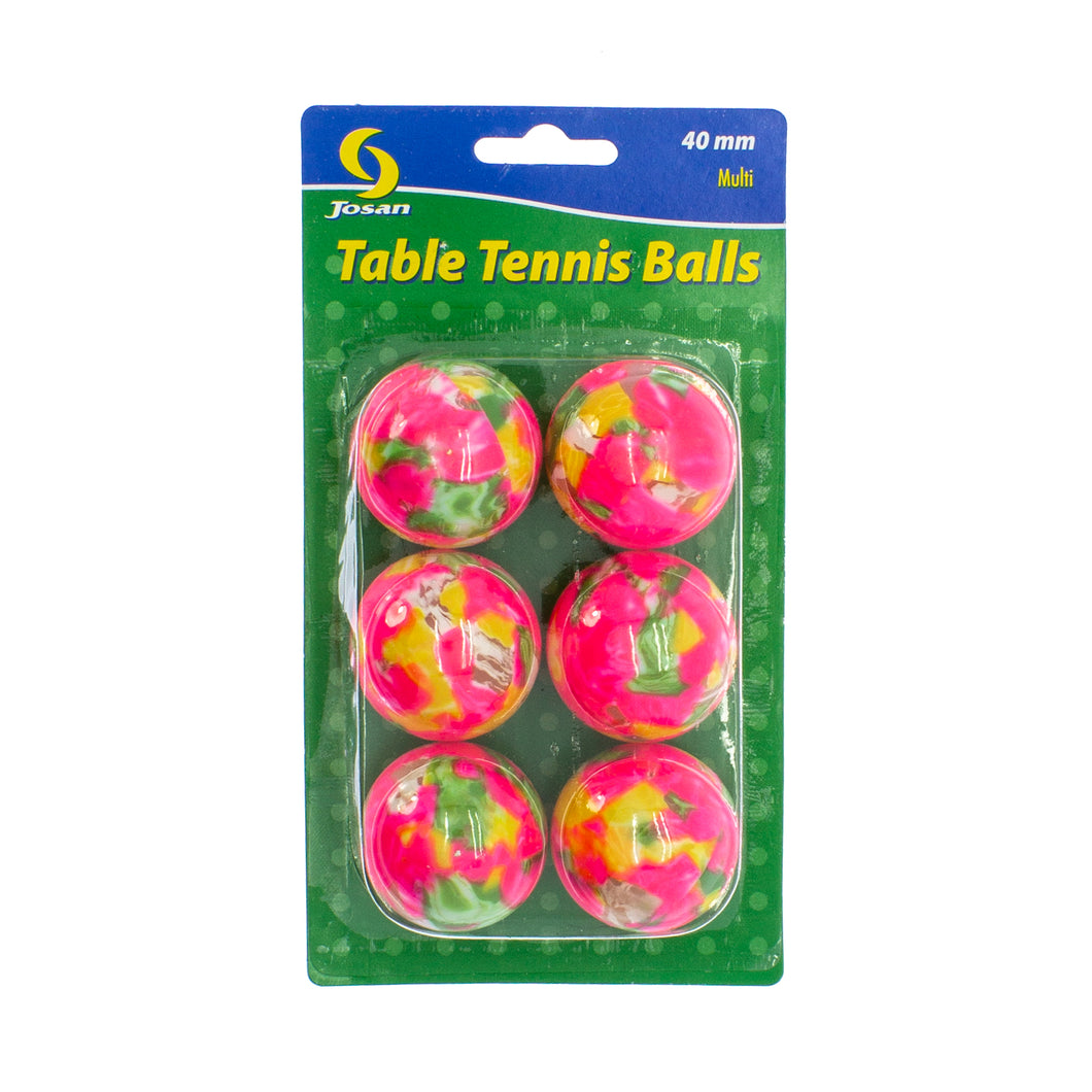 Josan 6-pack Multi Table Tennis Balls