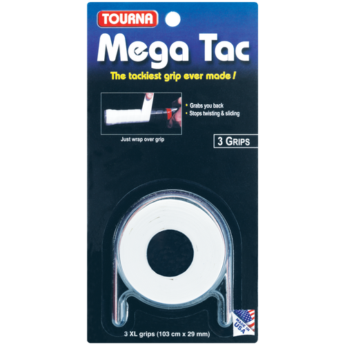 Mega Tac 3-Pack USA Tacky Grip White